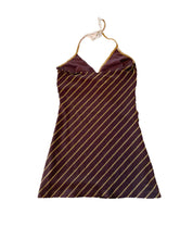 Load image into Gallery viewer, glitter gold &amp; brown Y2K halter top
